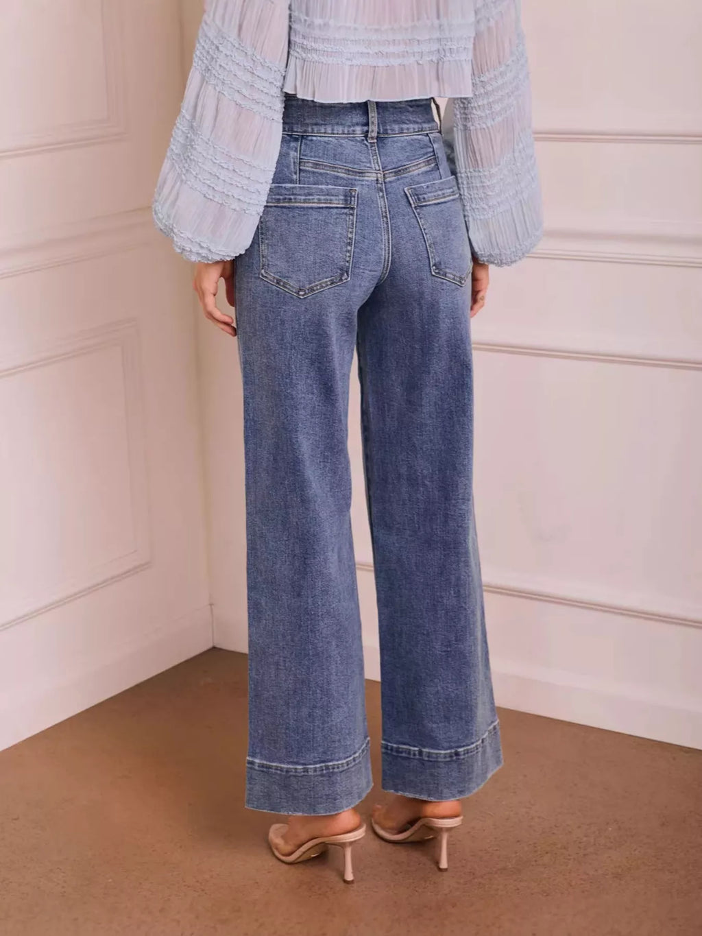 High-Waisted Wide-Leg Jeans