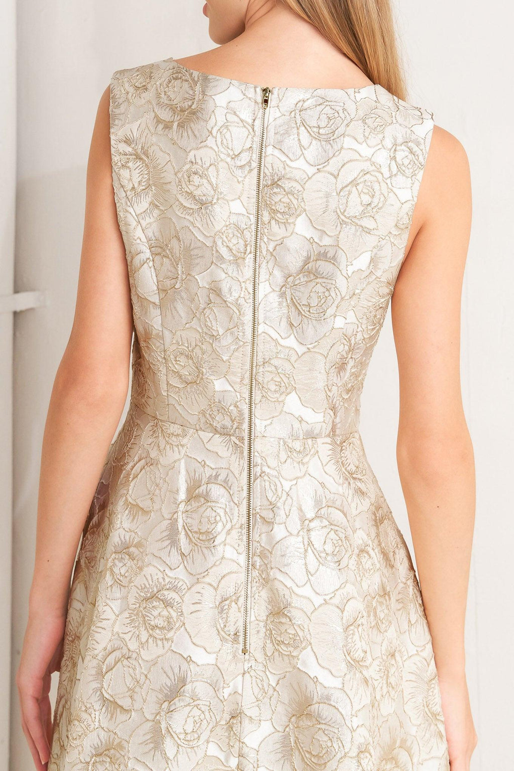 Flying Tomato Gilded Rose Woven Midi Dress