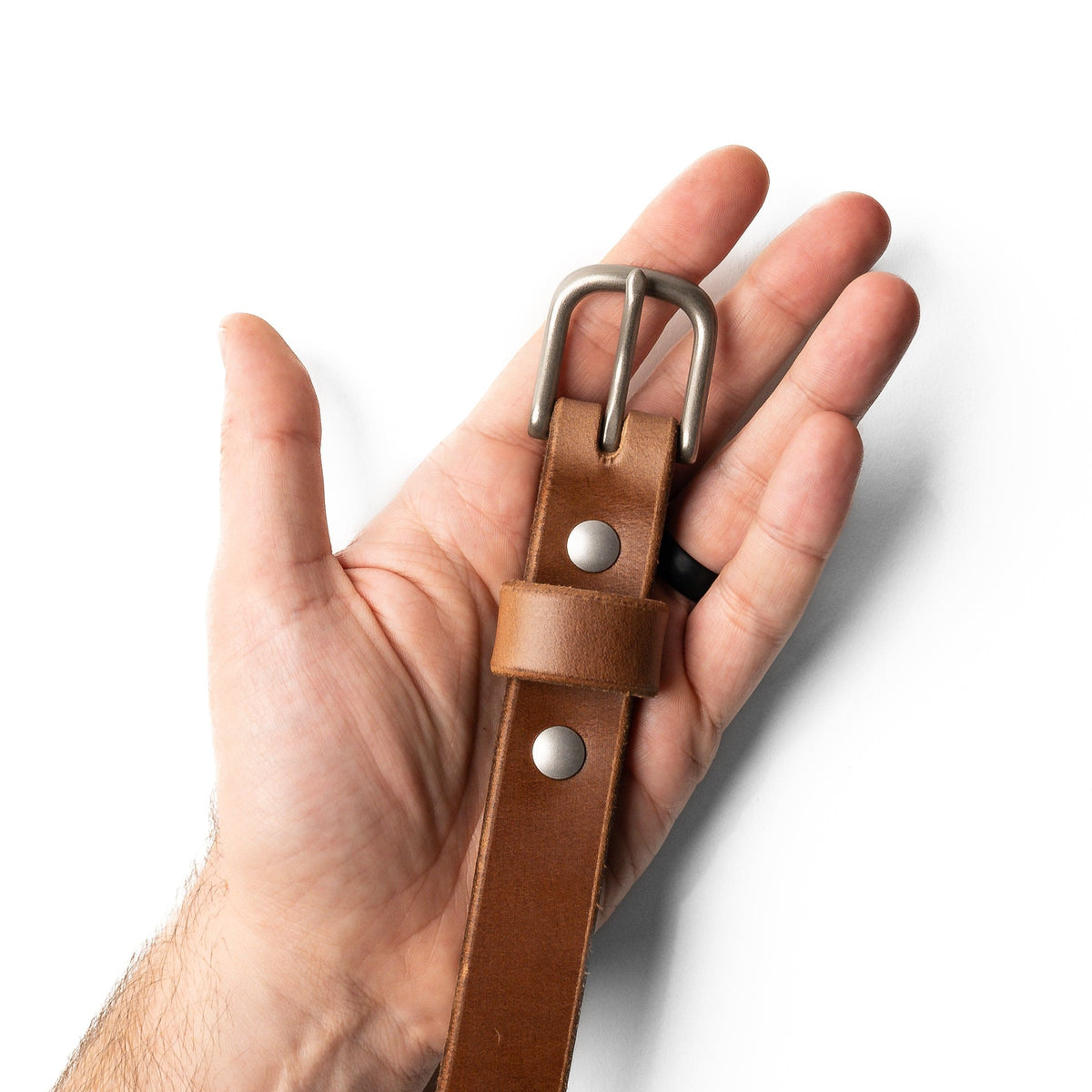 Leather Belt — 1" — view 3
