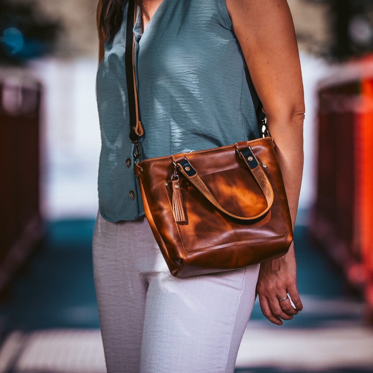 Leather Crossbody Bag — Deluxe — view 2