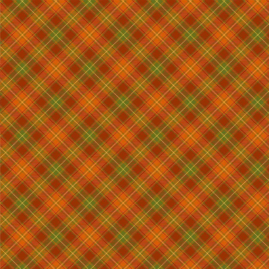 Retrolicious Orange Plaid Greta Dress