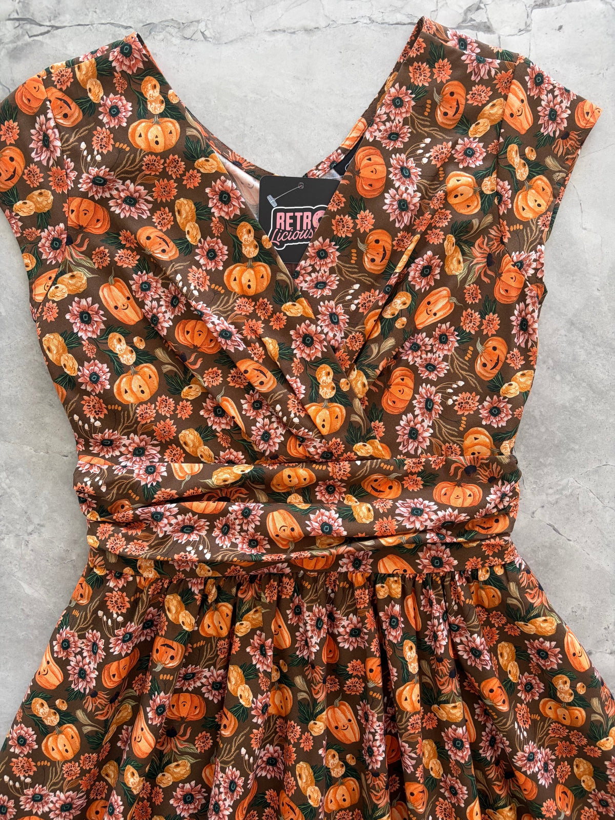 Retrolicious Pumpkins & Flowers Greta Dress