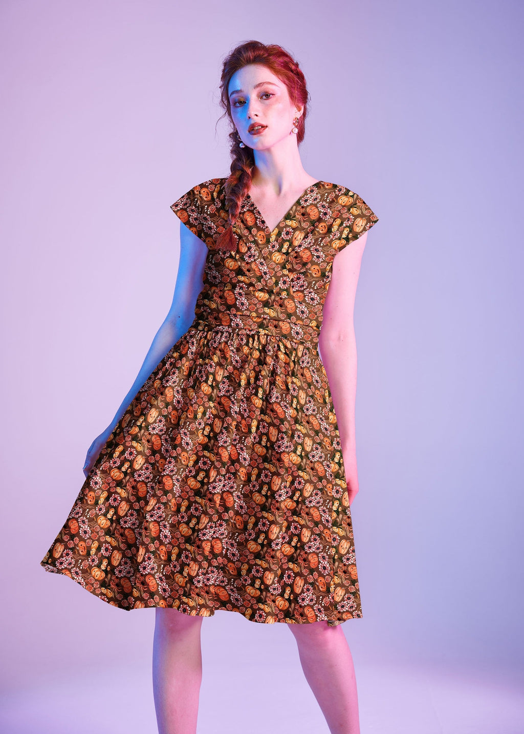 Retrolicious Pumpkins & Flowers Greta Dress