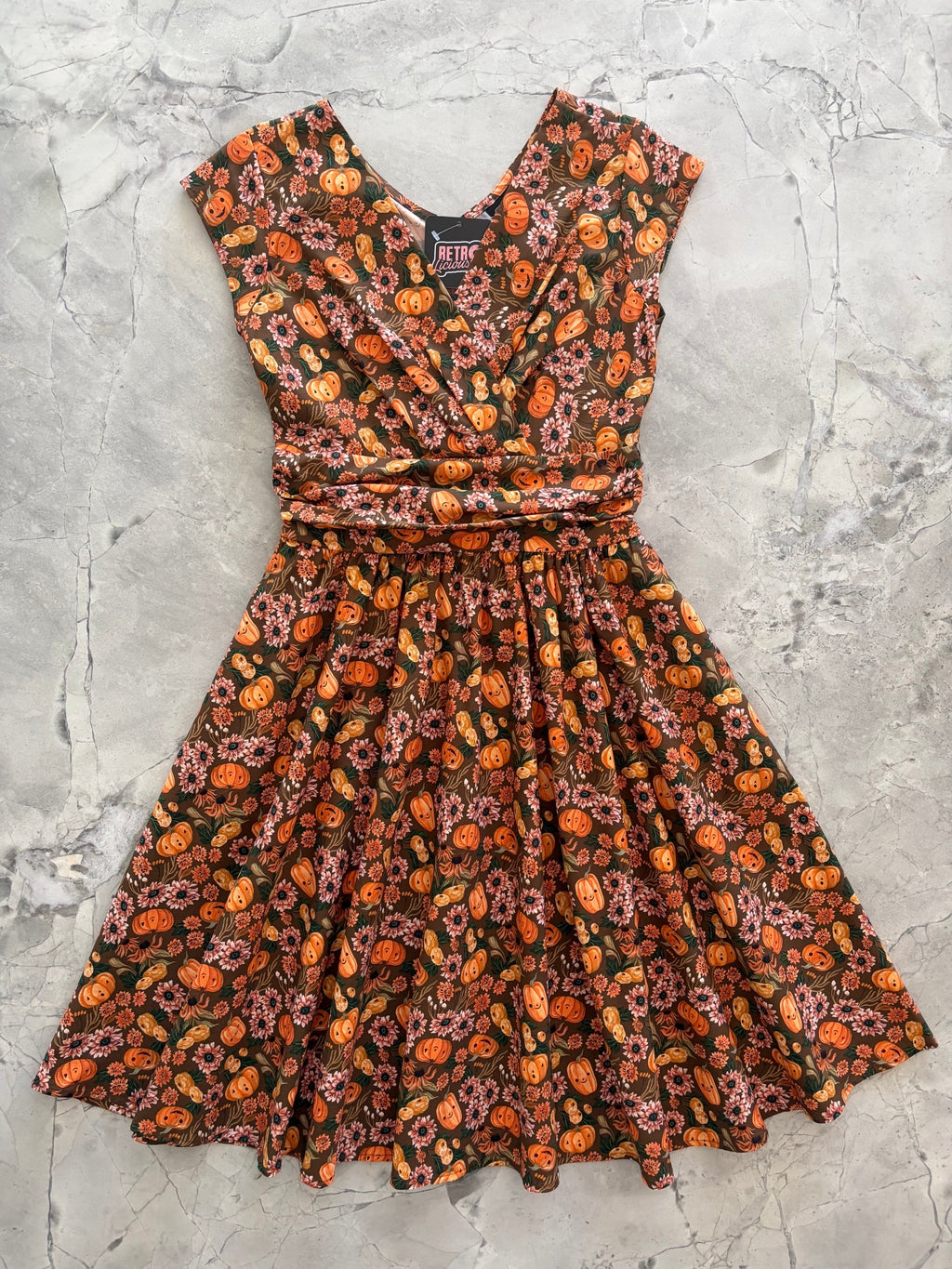 Retrolicious Pumpkins & Flowers Greta Dress