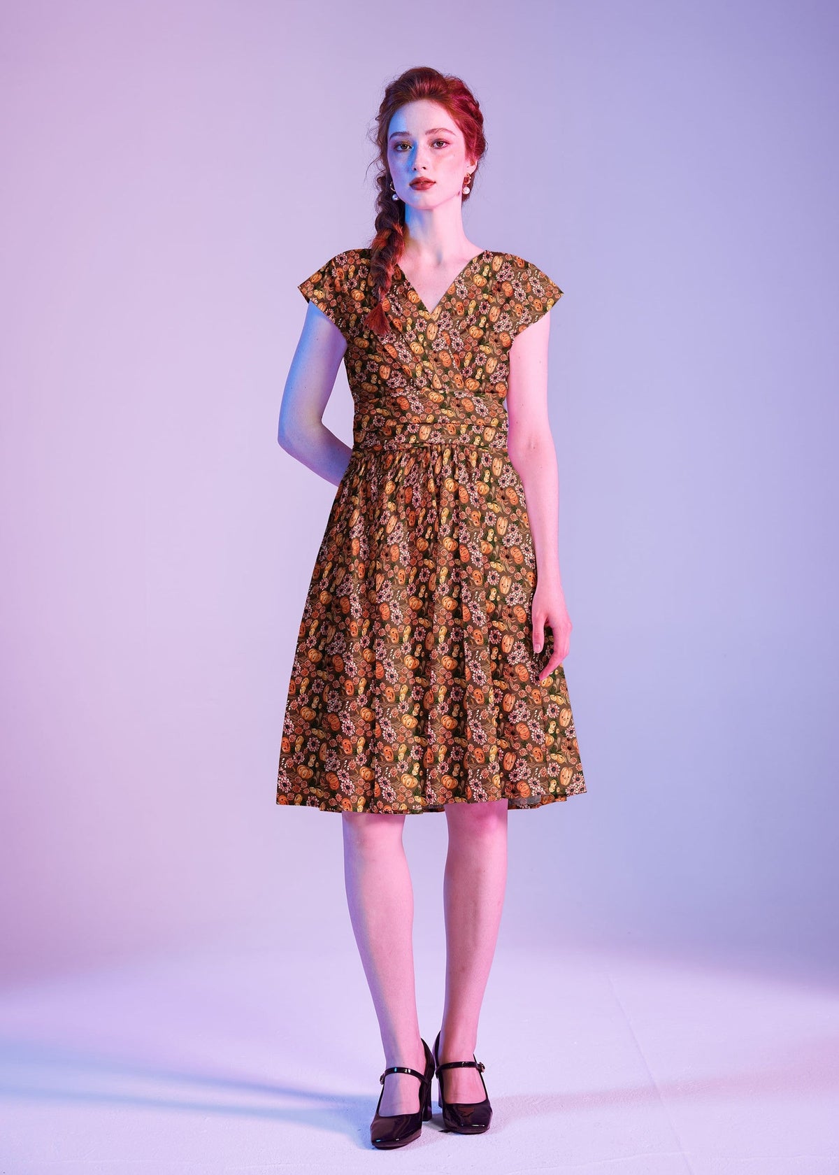 Retrolicious Pumpkins & Flowers Greta Dress