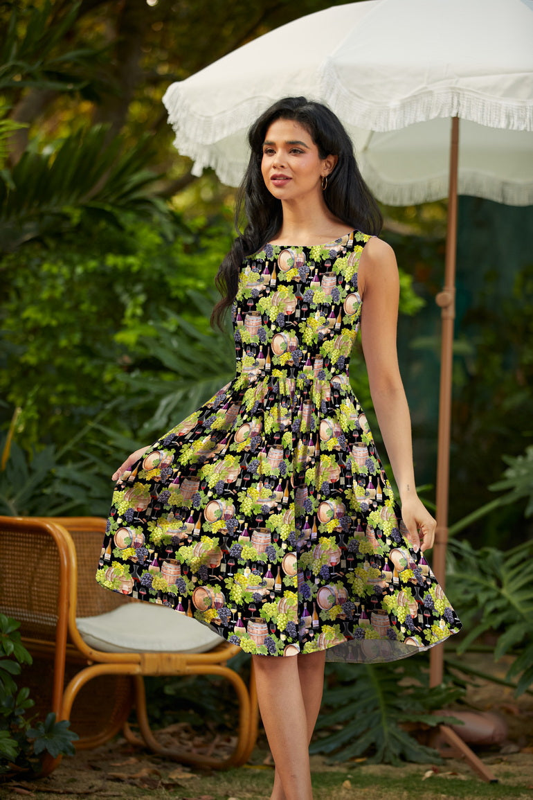 Retrolicious Wine Vintage Dress