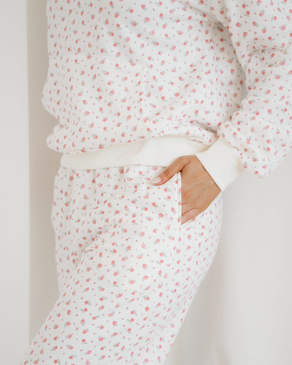 Rose Hoodie Sheath Sweatpants Set