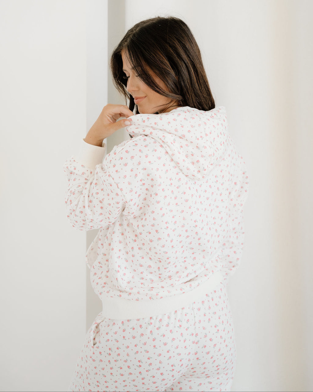 Rose Hoodie Sheath Sweatpants Set