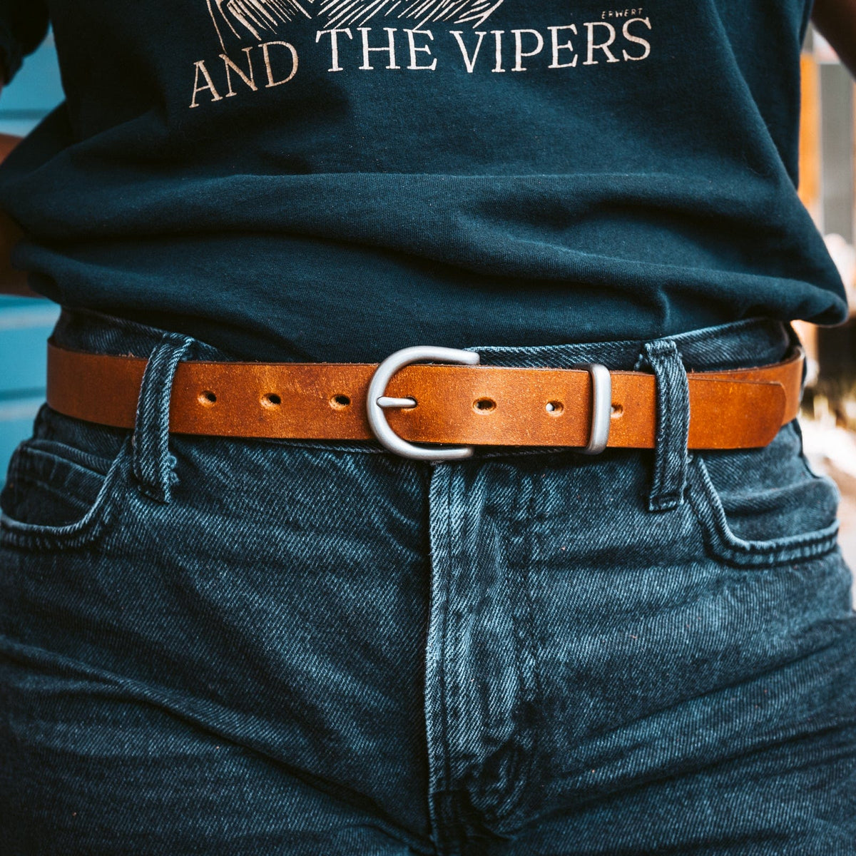 Women's Leather Belt — 1" — view 2